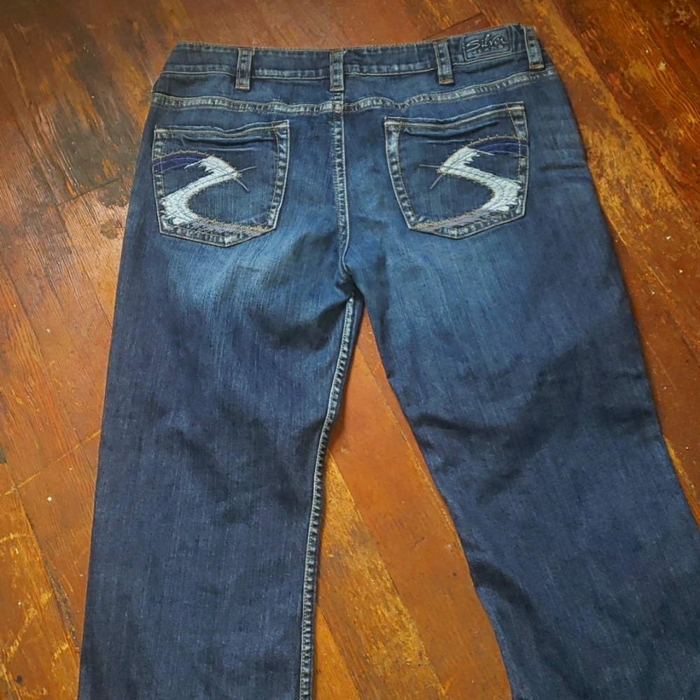 Men's silver jeans